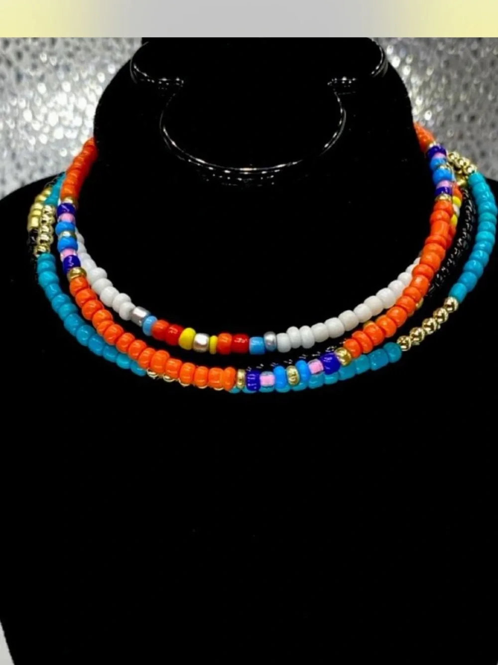 Statement *** Cannery Yellow Multi-Strand Beaded Necklace “ Bonus ! 👀 Pics ;0)